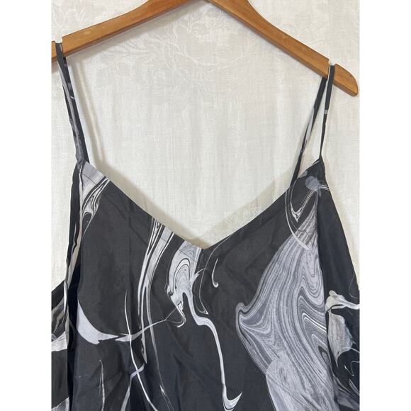Athleta Tank Top 3X Gray Abstract Print NEW Adjustable Satin Calm Cool Cami - Picture 4 of 9